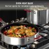 image:imageTFal Professional VX3 Brushed Nonstick with Stainless Steel Handle Cookware Set 8 Piece Oven Broiler Safe 400F Cookware Pots and Pans Restaurant amp Business Grade Certified NSF and CBA Black8 Piece