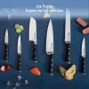 image:imageTfal Ice Force German Stainless Steel Kitchen Knife Set and Wood Block 8 Piece Long Lasting Sharpness High Cutting Precision Superior Durability Ultra Sharp Blades Cookware Kitchen Gadget BlackChef Knife