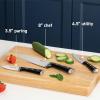 image:imageTfal Ice Force German Stainless Steel Kitchen Knife Set and Wood Block 8 Piece Long Lasting Sharpness High Cutting Precision Superior Durability Ultra Sharp Blades Cookware Kitchen Gadget Black3Piece Knife Set