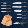 image:imageTfal Ice Force German Stainless Steel Kitchen Knife Set and Wood Block 8 Piece Long Lasting Sharpness High Cutting Precision Superior Durability Ultra Sharp Blades Cookware Kitchen Gadget Black11Piece Knife Block Set
