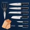 image:imageTfal Ice Force German Stainless Steel Kitchen Knife Set and Wood Block 8 Piece Long Lasting Sharpness High Cutting Precision Superior Durability Ultra Sharp Blades Cookware Kitchen Gadget Black8Piece Knife Block Set