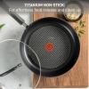 image:imageTfal Professional VX3 Brushed Nonstick Fry Pan with Stainless Steel Handle 85Inch Oven Broiler Safe 400F Cookware Pots and Pans Skillet Restaurant amp Business Grade Certified NSF and CBA BlackHard Anodized Nonstick