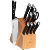 image:imageTfal Ice Force German Stainless Steel Kitchen Knife Set and Wood Block 8 Piece Long Lasting Sharpness High Cutting Precision Superior Durability Ultra Sharp Blades Cookware Kitchen Gadget Black11Piece Knife Block Set
