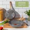 image:imageTfal Ingenio Essentials Cookware Set with DetachableRemovable Handle 11 Piece Granite Titanium Non Stick Oven Broiler Safe 500F Stackable Pots and Pans Set Frying Pans Dishwasher Safe Beige12Piece
