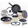 image:imageTfal Ingenio Expertise Non Stick Cookware Set 14 Piece Induction Oven Broiler Safe 500F DetachableRemovable Handle Kitchen Pots and Pans RV Camping Fry Pans Saucepans Dishwasher Safe BlueBeige