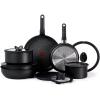 image:imageTfal Ingenio Expertise Non Stick Cookware Set 14 Piece Induction Oven Broiler Safe 500F DetachableRemovable Handle Kitchen Pots and Pans RV Camping Fry Pans Saucepans Dishwasher Safe BlueBlack