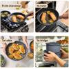 image:imageTfal Ingenio Expertise Non Stick Cookware Set 14 Piece Induction Oven Broiler Safe 500F DetachableRemovable Handle Kitchen Pots and Pans RV Camping Fry Pans Saucepans Dishwasher Safe BlueGray