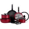 image:imageTfal Ingenio Expertise Non Stick Cookware Set 14 Piece Induction Oven Broiler Safe 500F DetachableRemovable Handle Kitchen Pots and Pans RV Camping Fry Pans Saucepans Dishwasher Safe BlueRed
