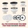 image:imageTfal Ingenio Expertise Stainless Steel Cookware Set 13 Piece Induction Stackable Cookware Pots and Pans Set RV Camping Kitchen Fry Pans Dishwasher Safe DetachableRemovable Handle SilverDetachable Handle
