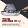 image:imageTfal Ingenio Expertise Stainless Steel Cookware Set 13 Piece Induction Stackable Cookware Pots and Pans Set RV Camping Kitchen Fry Pans Dishwasher Safe DetachableRemovable Handle SilverDetachable Handle