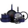 image:imageTfal Ingenio Expertise Non Stick Cookware Set 14 Piece Induction Oven Broiler Safe 500F DetachableRemovable Handle Kitchen Pots and Pans RV Camping Fry Pans Saucepans Dishwasher Safe BlueBlue