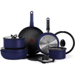 image:imageTfal Ingenio Expertise Non Stick Cookware Set 14 Piece Induction Oven Broiler Safe 500F DetachableRemovable Handle Kitchen Pots and Pans RV Camping Fry Pans Saucepans Dishwasher Safe BlueBlue