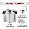 image:imageTfal 22Quart Aluminum Pressure Canner 3 PSI Settings Home Canning Includes Racks amp Canning Guide Large Capacity Pressure amp Water Bath Canning for Vegetables Meats Seafood amp Fruits SilverPressure Canner