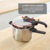 image:imageTfal 22Quart Aluminum Pressure Canner 3 PSI Settings Home Canning Includes Racks amp Canning Guide Large Capacity Pressure amp Water Bath Canning for Vegetables Meats Seafood amp Fruits SilverPressure Cooker