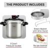 image:imageTfal Clipso Stainless Steel Pressure Cooker 8 Quart Recipe Book Steam Basket EasyOpen Lid Secure Locking System Adjustable Pressure Valve Induction Cookware Pots and Pans Kitchen SilverEasy Open Pressure Cooker