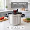 image:imageTfal Clipso Stainless Steel Pressure Cooker 8 Quart Recipe Book Steam Basket EasyOpen Lid Secure Locking System Adjustable Pressure Valve Induction Cookware Pots and Pans Kitchen SilverEasy Open Pressure Cooker