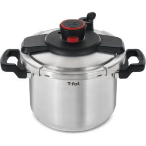 image:imageTfal Clipso Stainless Steel Pressure Cooker 8 Quart Recipe Book Steam Basket EasyOpen Lid Secure Locking System Adjustable Pressure Valve Induction Cookware Pots and Pans Kitchen SilverEasy Open Pressure Cooker