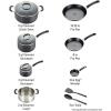 image:imageTFal Experience Non Stick Fry Pan wLid 10 Inch Induction Oven Broiler Safe 400F Compatible with All Cooktops Cookware Deep Frying Pan Cooking Skillet Pots and Pans Dishwasher Safe Black12Piece