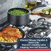 image:imageTFal Experience Non Stick Fry Pan wLid 10 Inch Induction Oven Broiler Safe 400F Compatible with All Cooktops Cookware Deep Frying Pan Cooking Skillet Pots and Pans Dishwasher Safe Black12Piece