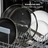 image:imageTFal HybridMesh TriPly Stainless Steel 6 Quart Shallow Pan With Lid Induction Oven Safe 500F Metal Utensil Safe Ideal For Searing Cookware Dishwasher Safe Needs PreHeating SilverBlack1025Inch Fry Pan
