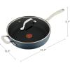 image:imageTFal Platinum Nonstick Jumbo Cooker 5 Quart Induction Oven Broiler Safe 500F Cookware Pots and Pans Dishwasher Safe SlatePlatinum Nonstick