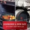 image:imageTFal ProGrade Nonstick Jumbo Cooker WLid amp Helper Handle 5 Quart Induction Oven Broiler Safe 500F Cookware Non Stick Saute Pan Deep Frying Pan Kitchen Pots and Pans Dishwasher Safe BlackPlatinum Hard Anodized