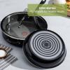 image:imageTFal Specialty Nonstick Saute Pan with Glass Lid 5 Quart Oven Broiler Safe 350F Cookware Deep Frying Pan with Handle Skillet Kitchen Pots and Pans Dishwasher Safe BlackBlack
