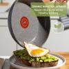 image:imageTFal Specialty Nonstick Saute Pan with Glass Lid 5 Quart Oven Broiler Safe 350F Cookware Deep Frying Pan with Handle Skillet Kitchen Pots and Pans Dishwasher Safe BlackGray