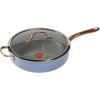 image:imageTFal Specialty Nonstick Saute Pan with Glass Lid 5 Quart Oven Broiler Safe 350F Cookware Deep Frying Pan with Handle Skillet Kitchen Pots and Pans Dishwasher Safe BlackBlue