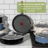 image:imageTFal Specialty Nonstick Saute Pan with Glass Lid 5 Quart Oven Broiler Safe 350F Cookware Deep Frying Pan with Handle Skillet Kitchen Pots and Pans Dishwasher Safe BlackRose Gold