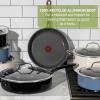 image:imageTFal Specialty Nonstick Saute Pan with Glass Lid 5 Quart Oven Broiler Safe 350F Cookware Deep Frying Pan with Handle Skillet Kitchen Pots and Pans Dishwasher Safe BlackBlack