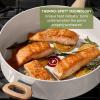 image:imageTFal Specialty Nonstick Saute Pan with Glass Lid 5 Quart Oven Broiler Safe 350F Cookware Deep Frying Pan with Handle Skillet Kitchen Pots and Pans Dishwasher Safe BlackBeige