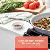 image:imageTfal Advanced Nonstick Cookware Set 12 Piece Oven Broiler Safe 350F Kitchen Cooking Set WFry Pans Saucepans Deep Saute Dutch Oven amp Kitchen Utensils Pots and Pans Dishwasher Safe BlackCeramic