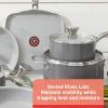 image:imageTfal Advanced Nonstick Cookware Set 12 Piece Oven Broiler Safe 350F Kitchen Cooking Set WFry Pans Saucepans Deep Saute Dutch Oven amp Kitchen Utensils Pots and Pans Dishwasher Safe BlackCeramic
