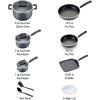 image:imageTfal Platinum Non Stick Cookware Set 12 Piece Induction Oven Broiler Safe 500F Kitchen Cooking Set WFry Pans Saucepans Saute Pan Dutch Oven Utensils Pots and Pans Dishwasher Safe SlateNonstick