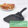 image:imageTfal Specialty Nonstick Mini Griddle 65 Inch Cookware Pots and Pans Dishwasher Safe BlackMiniCheese Griddle