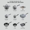 image:imageTfal Ultimate Hard Anodized Nonstick Pots and Pans Set 14 Piece Oven Broiler Safe 400F Kitchen Cooking Set wFry Pans Saucepans Griddle Dutch Oven Dishwasher Safe Cookware BlackBlack