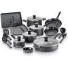 image:imageTFal Everything in Kitchen Total Nonstick Diswasher Safe Pots and Pans Cookware Set 20PC BlackBlack