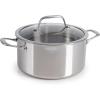 image:imageTFal Pro TriPly Stainless Steel Large Dutch Oven Pot with Lid 6 Quart Induction Pot Oven Safe 500F Lid 350F Fast amp Even Heat Professional Quality amp Durability SilverDutch Oven