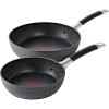 image:imageTFal Stone Force Platinum Non Stick Fry Pan Set 2 Piece 8 inch and 105 inch Oven Broiler Safe 400F Cooking Frying Pans Kitchen Skillets Pots and Pans Set Nonstick Dishwasher Safe Black2Piece Set