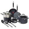 image:imageTFal Stone Force Platinum Non Stick Fry Pan Set 2 Piece 8 inch and 105 inch Oven Broiler Safe 400F Cooking Frying Pans Kitchen Skillets Pots and Pans Set Nonstick Dishwasher Safe Black12Piece Set