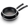 image:imageTfal Signature Non Stick Fry Pan Set 2 Piece 8 and 105 Inch Oven Broiler Safe 350F Heat Indicator Cookware Set Nonstick Frying Pans Skillets Pots and Pans Home Dishwasher Safe Black
