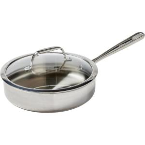 image:imageTFal Pro TriPly Stainless Steel Large Dutch Oven Pot with Lid 6 Quart Induction Pot Oven Safe 500F Lid 350F Fast amp Even Heat Professional Quality amp Durability SilverSaut Pan