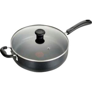 image:imageTFal Specialty Nonstick Saute Pan with Glass Lid 5 Quart Oven Broiler Safe 350F Cookware Deep Frying Pan with Handle Skillet Kitchen Pots and Pans Dishwasher Safe BlackBlack