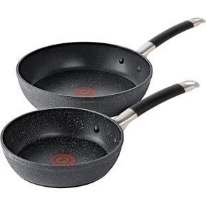 image:imageTFal Stone Force Platinum Non Stick Fry Pan Set 2 Piece 8 inch and 105 inch Oven Broiler Safe 400F Cooking Frying Pans Kitchen Skillets Pots and Pans Set Nonstick Dishwasher Safe Black2Piece Set
