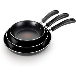 image:imageTfal Essentials Nonstick Pots and Pans 3PC Cookware Set 8 95 and 11Inch Black