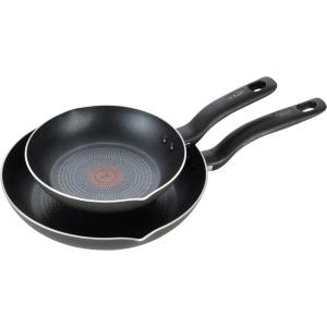 image:imageTfal Initiatives Nonstick Cookware Set 18 Piece Oven Broiler Safe 350F Kitchen Cooking Set wFry Pans Saucepans Saute Pan Dutch Oven Griddle Pots and Pans Home Dishwasher Safe RedBlack
