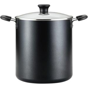 image:imageTfal Initiatives Nonstick Stockpot 8 Quart Oven Safe 350F Cookware Pots and Pans Dishwasher Safe BlackNonstick