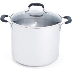 image:imageTfal Initiatives Nonstick Stockpot 8 Quart Oven Safe 350F Cookware Pots and Pans Dishwasher Safe BlackStainless Steel