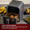 image:imageTfal Infrared Air Fryer 2x Faster Than Traditional Heating Large Air Fryer Toaster Oven Combo 6 Qt Digital Touch Screen 7in1 Cooking Functions NoShake Technology 1550W Black63 Quart